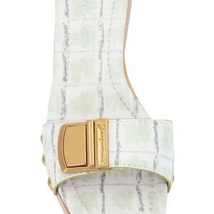 Jacquemus White and Gold Sandals